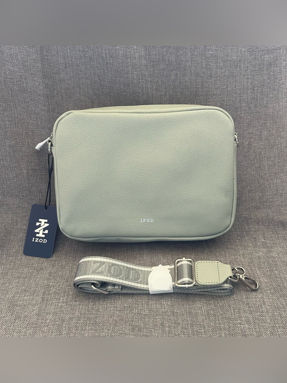 New IZOD Sage Crossbody Purse With Logo Strap